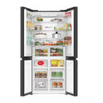 Haier 520L 3 Star Lumiere 4 Door Convertible Side by Side Refrigerator Wi-Fi (HRB-600KGU1, Black Glass) - Image 2