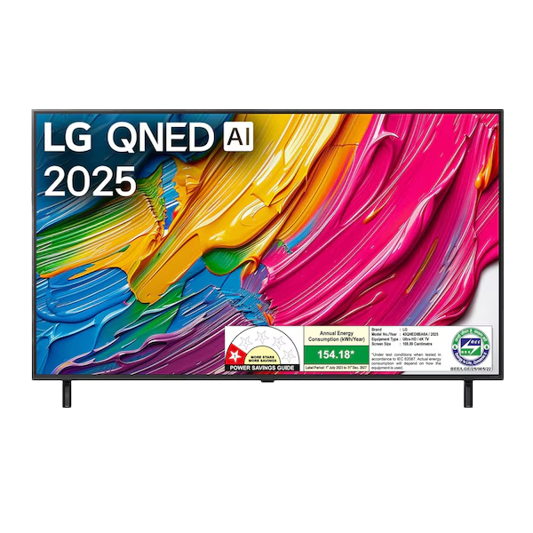 LG 108cm (43 Inch) QNED 8BA Smart TV with α7 AI Processor 4K Gen8, Filmmaker Mode with Dolby Atmos ( 43QNED8BA6A)