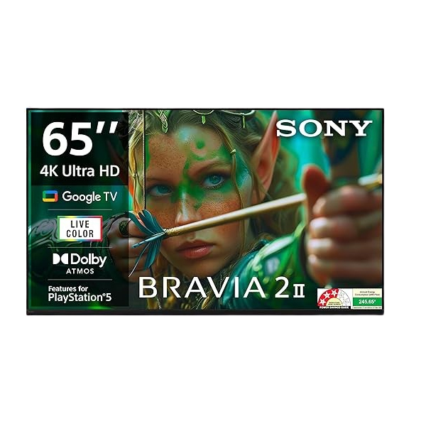 Sony 164cm (65 Inch) BRAVIA 2 II 4K Ultra HD Smart Google LED TV (K-65S25M2)