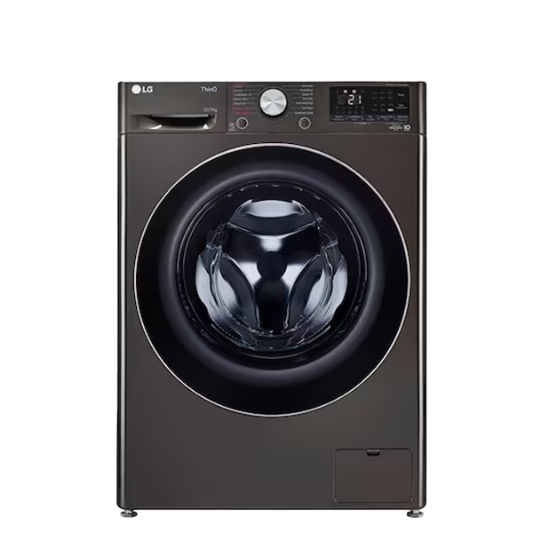 LG 12/7Kg Fully Automatic AI Direct Drive Front Load Washer Dryer (FHD1207STB, Platinum Black)