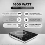 Preethi IC123 Indicook 1600 W Induction Cooktop (Black) - Image 2