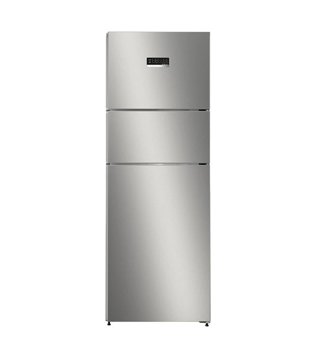 Bosch 335L 3 Star Series 6 Triple Door Convertible Inverter Refrigerator (CMC36S03NI, Shiney Silver)