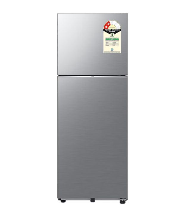Samsung 330L 2 Star Double Door Refrigerator with Bespoke AI ,2026 Model (RT34HG5A42S8, Elegant Inox)