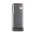 LG 185 L 5 Star Single Door Refrigerator with Base Stand Drawer, Smart Inverter Compressor (GLD1956ZAPZ, Shiny Steel)