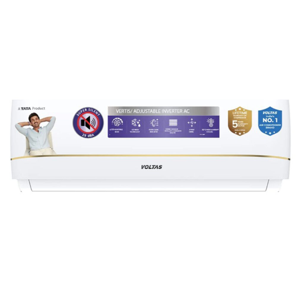 Voltas 1.5 Ton 3 Star Convertible Inverter Split AC, 2026 Model (183INV Vertis Zenith Gold)