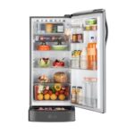 LG 185 L 5 Star Single Door Refrigerator with Base Stand Drawer, Smart Inverter Compressor (GLD1956ZAPZ, Shiny Steel) - Image 3