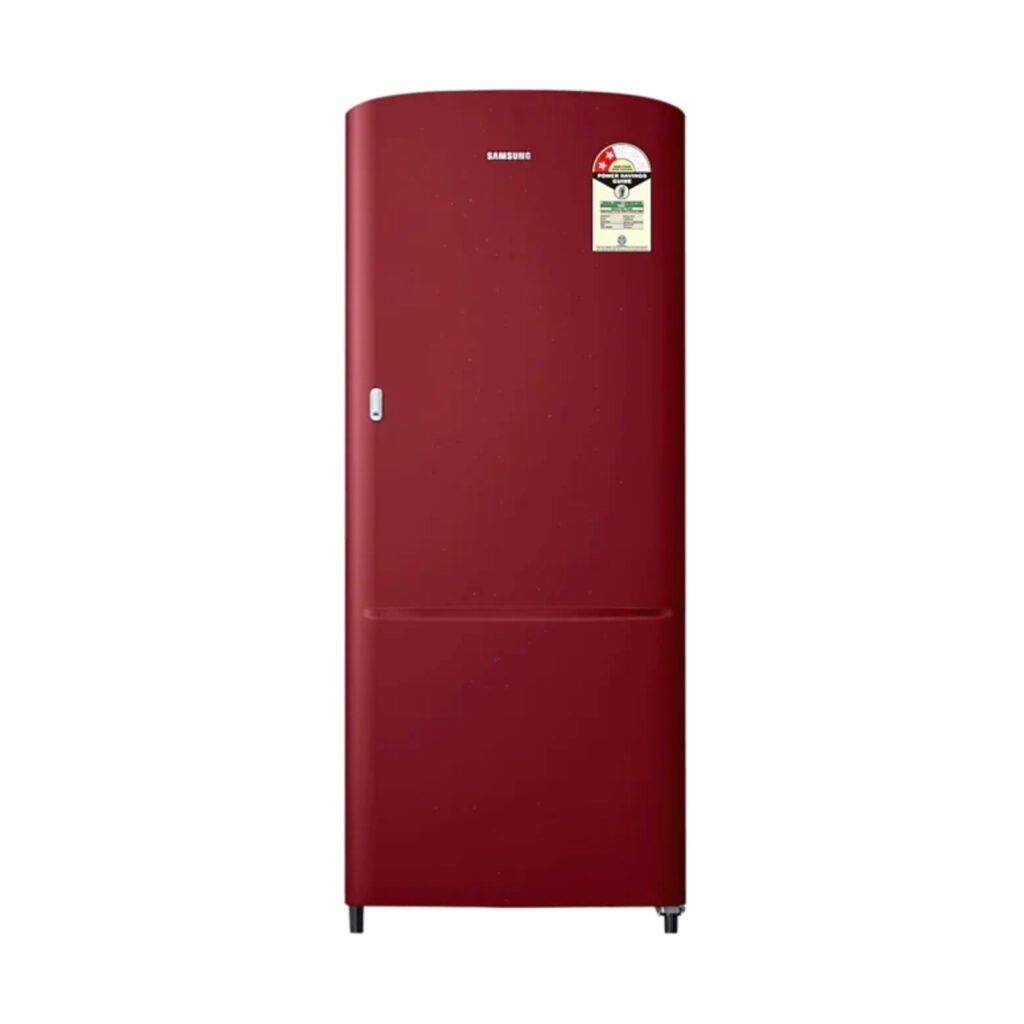 Samsung 183 L 2 Star Digital Inverter Compressor Single Door Refrigerator (RR20H11C2RH, Scarlet Red)