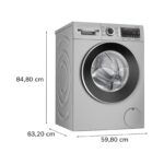 BOSCH 9 kg Fully Automatic Series 6 Front Load washing machine, 1400 Rpm (WGA244ZSIN, Silver) - Image 2