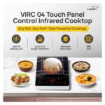 V-Guard 2200W Electric Infrared Cooktop, Compatible with All Utensils (VIRC 04, Black) - Image 3