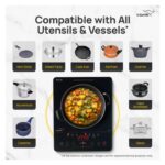 V-Guard 2200W Electric Infrared Cooktop, Compatible with All Utensils (VIRC 04, Black) - Image 4