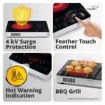 V-Guard 2200W Electric Infrared Cooktop, Compatible with All Utensils (VIRC 04, Black) - Image 7