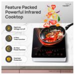 V-Guard 2200W Electric Infrared Cooktop, Compatible with All Utensils (VIRC 04, Black) - Image 8