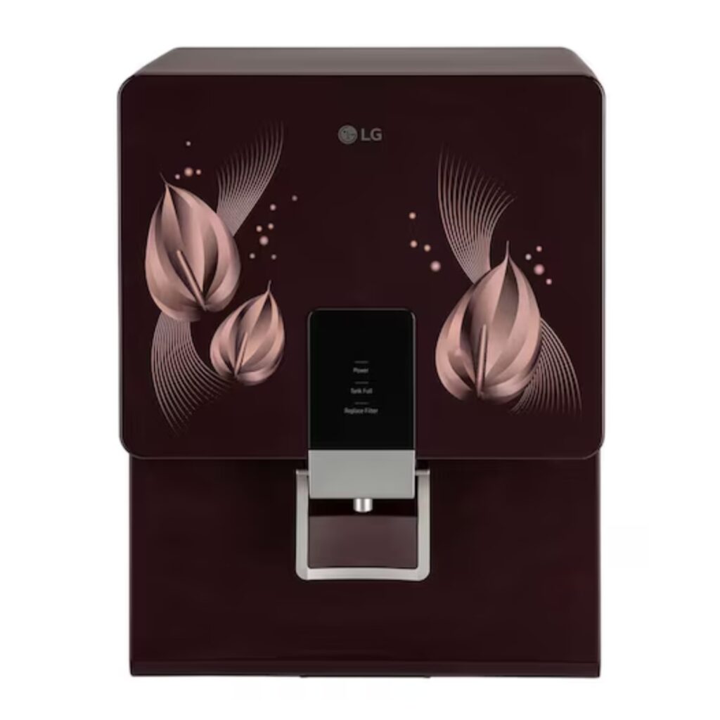 LG 8L RO+Mineral Booster Water Purifier with Steel Tank (WW146RTLC, Crimson Red)