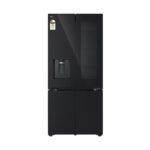 LG 610L 2 Star French Door Refrigerator, InstaView, Water Dispenser, Wi-Fi Convertible (GV-K25FFGFB, Black Glass Finish)