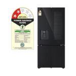 LG 610L 2 Star French Door Refrigerator, InstaView, Water Dispenser, Wi-Fi Convertible (GV-K25FFGFB, Black Glass Finish) - Image 3