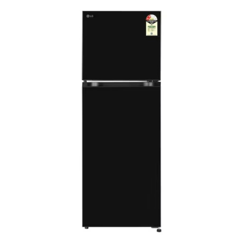 LG 251 L 2 Star Double Door Refrigerator with Smart Mode, Auto Smart Connect, Smart Inverter Compressor (GLT2526WWOB, Onyx Black)