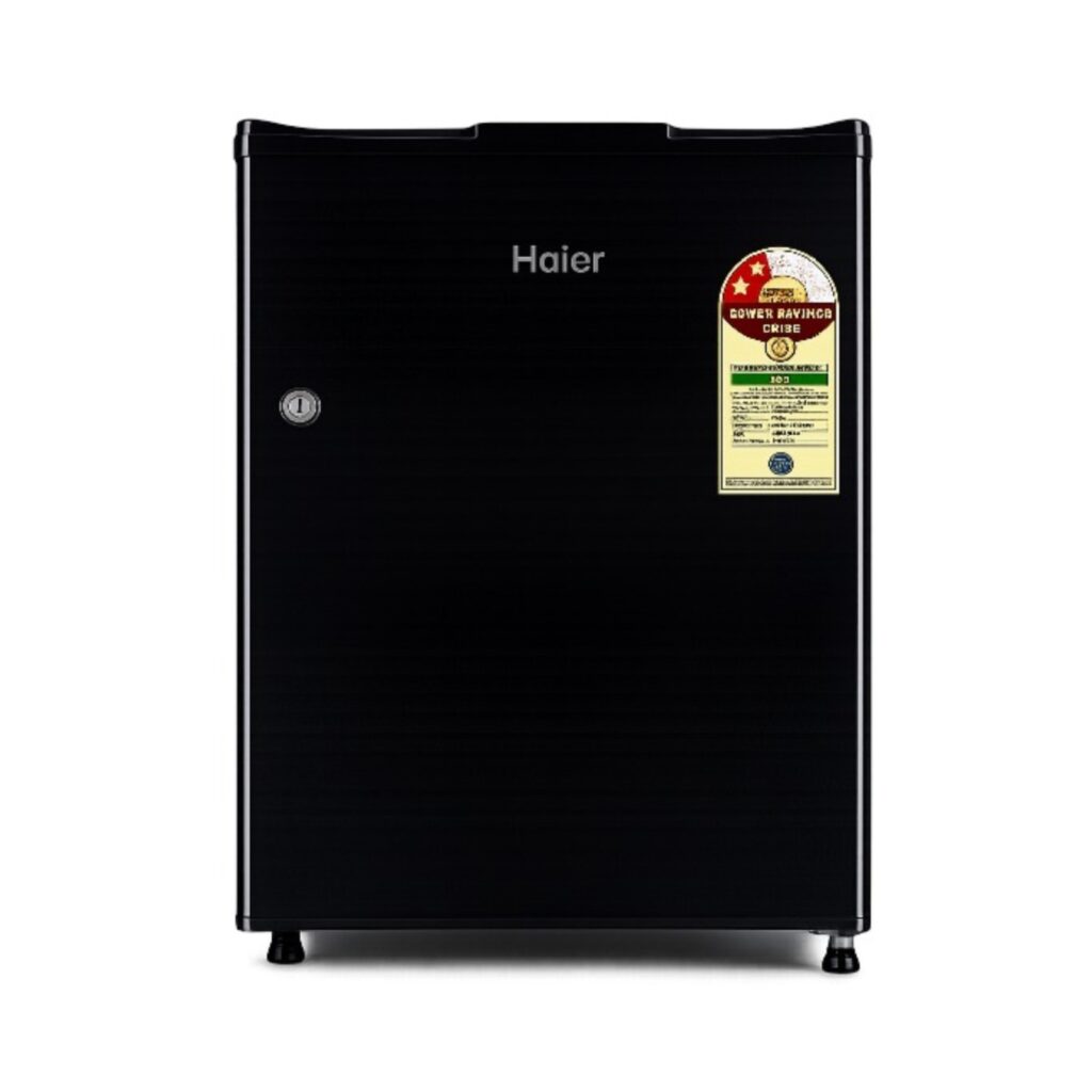 Haier 50L 2 Star Bedroom Single Door Refrigerator (HRD-752KSA, Black Steel)