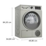 Bosch 9 kg Series 4 Front Load Fully Automatic condenser tumble Clothes dryer (WPG24108IN, Silver inox) - Image 3