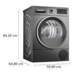 Bosch 9 kg Series 4 Front Load Fully Automatic heat pump Tumble Clothes Dryer (WQG2420RIN, Cast iron grey) - Image 4