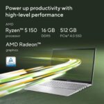 ASUS Vivobook 15 AMD Ryzen 5 150 Processor M1502NAQ-BQ119WS (16GB/512GBSSD/15.6FHD/WIN11/FINGERPRINT/MSO/SILVER) - Image 7