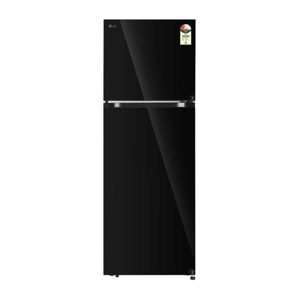 LG 398L 2 Star Double Door Convertible Refrigerator (GLT4026SNBM, Black Mirror Finish)