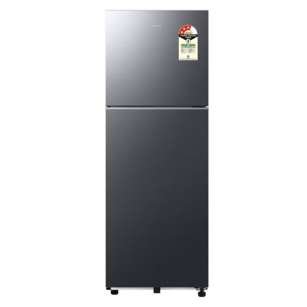 Samsung 236 L 3 Star Frost Free Double Door Refrigerator with All Around Cooling (RT40H28W3K, Luxe Black)