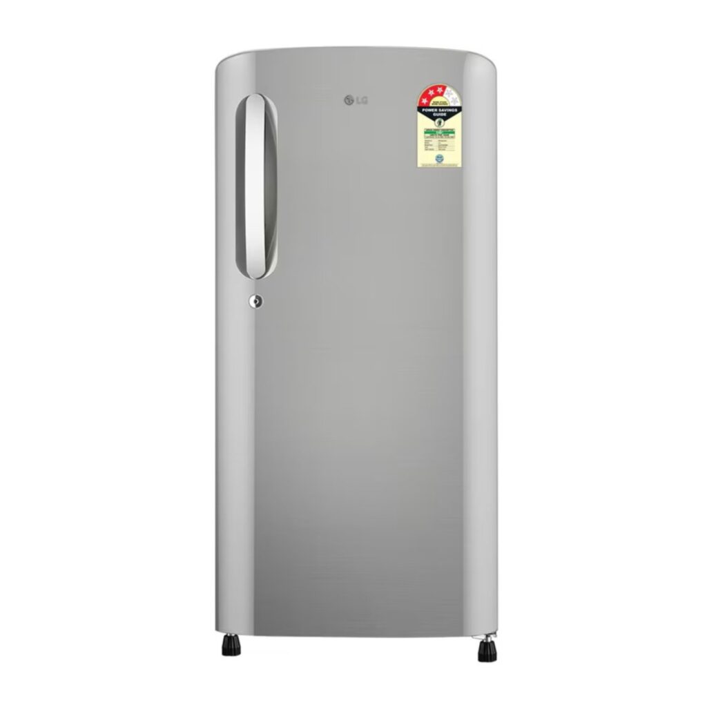 LG 185 L 3 star Single Door Refrigerator, Smart Inverter Compressor (GLD1936YAPZ, Shiny Steel)