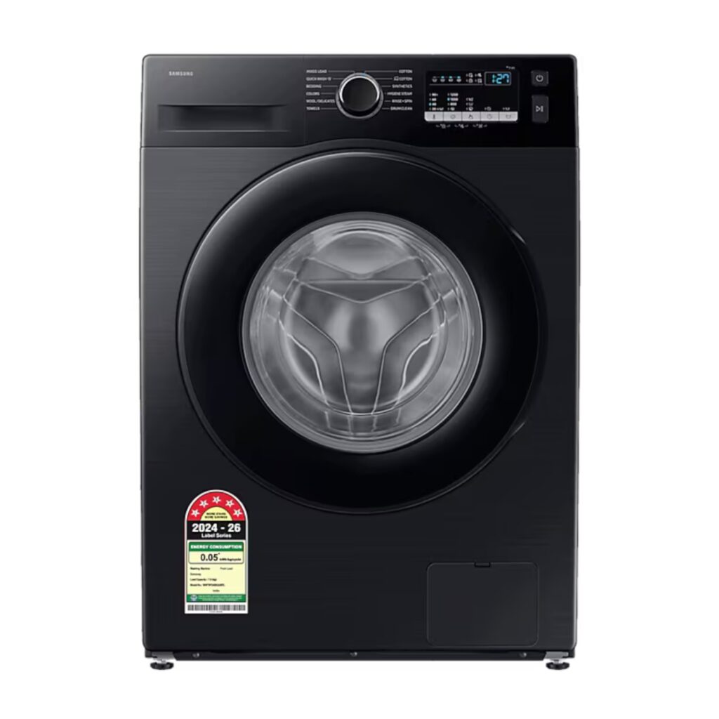 Samsung 7.0 kg 5 Star Front Load Fully Automatic Washing Machine, with Diamond Drum(WW70FG4S02ABTL, Black)