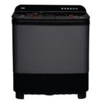 Haier 9 Kg Semi Automatic Washing Machine With Toughened Glass (HTW90-178FLN, Black)