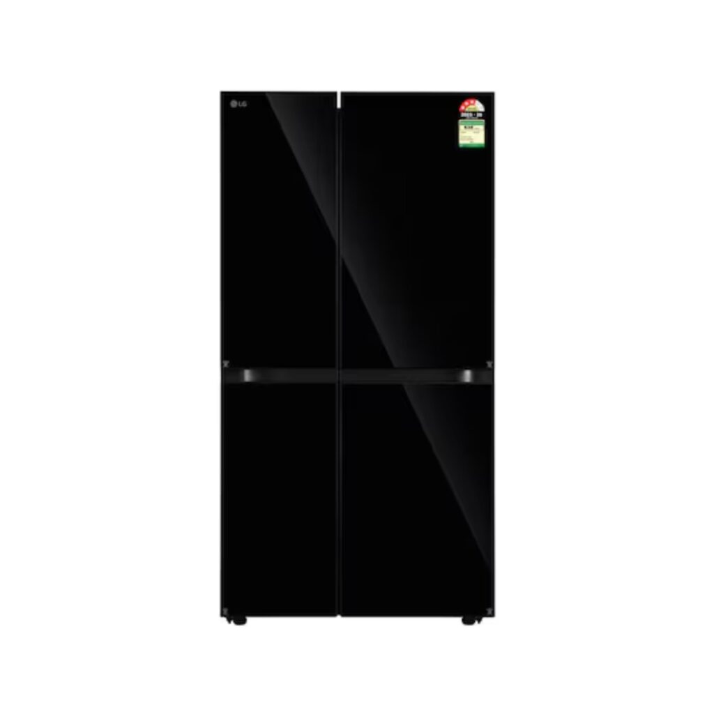 LG 790 L 3 Star Side-by-Side Refrigerator, Smart Inverter Compressor, Smart Diagnosis, Auto Smart Connect (GL-B277HBM3,Black Mirror)
