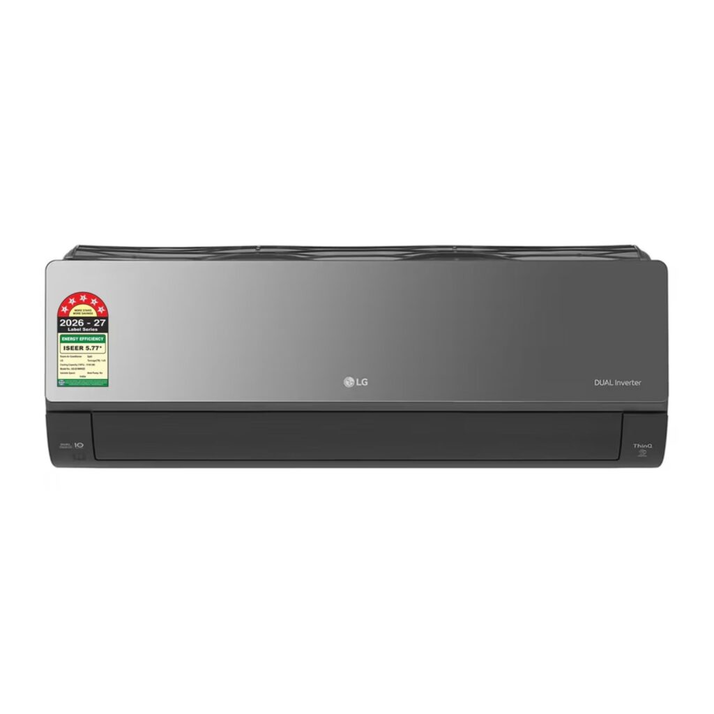 LG 1.5 Ton 5 Star AI+ Dual Inverter Split AC, HimClean, Wi-Fi, 5.1 kW, 2026 Model (AS-Q19MWZE, Black)