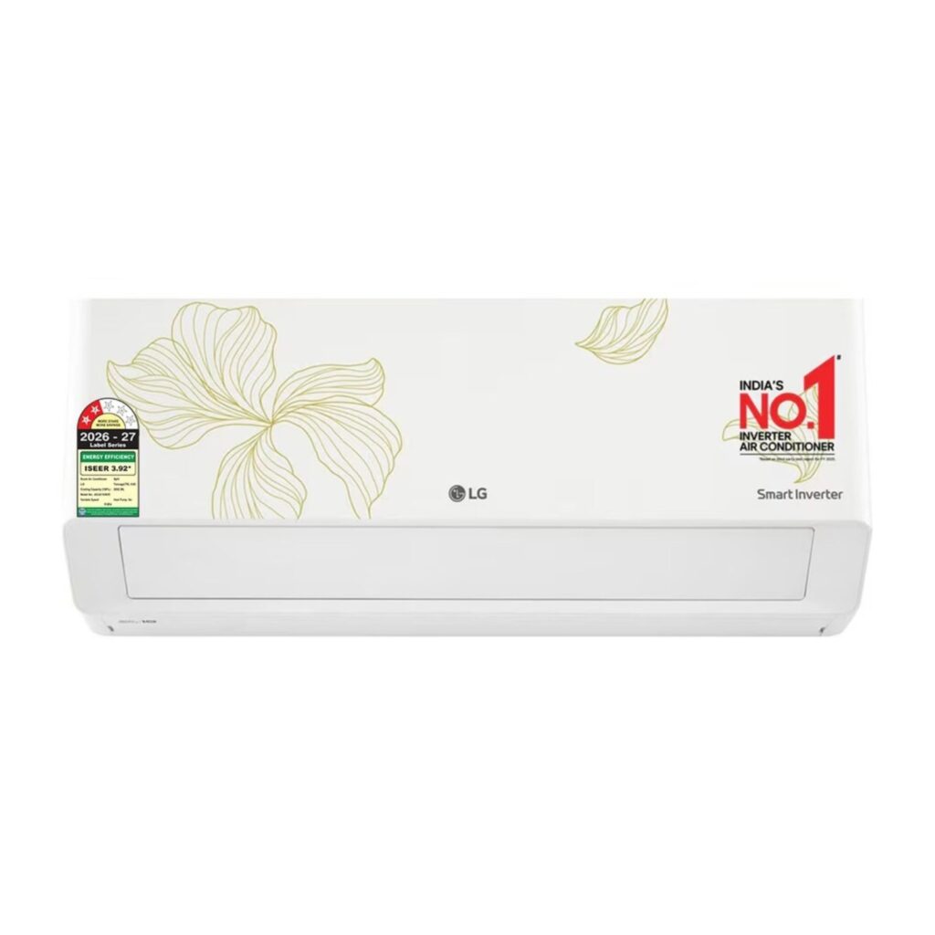 LG 0.8 Ton 2 Star Convertible Inverter Split AC, Auto Clean, Gold Fin+, Viraat Mode, 2.9kW, 2026 Model (AS-Q11KNVE, White)