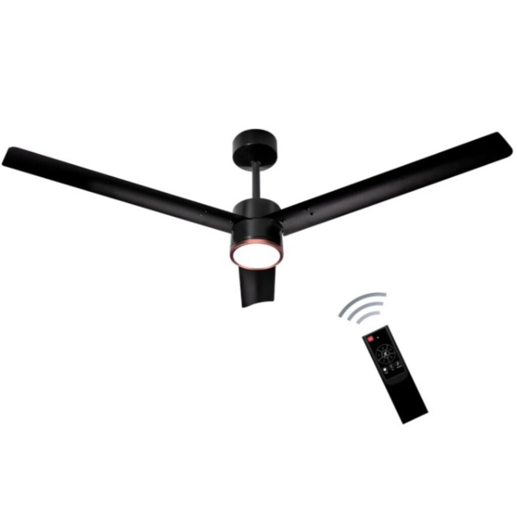 Luker Size Zero Crown Glow BLDC 32W Ceiling Fan with 3 Mode Underlight ( Black Copper Finish)