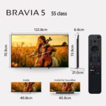 Sony 139cm (55 Inch) BRAVIA 5 Ultra HD 4K AI Technology Smart Mini LED Google TV (K-55XR55A, Black) - Image 4