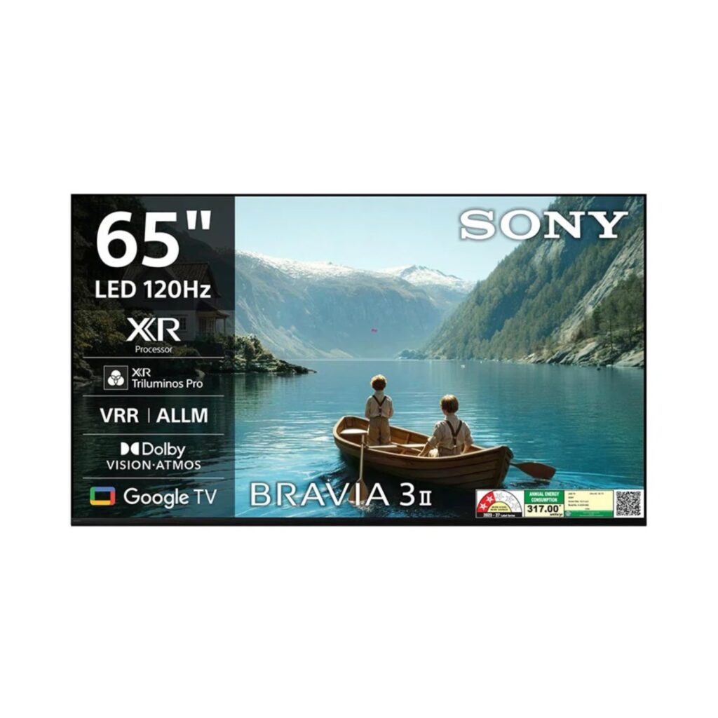 Sony 164cm (65 Inch) BRAVIA 3II 4K Ultra HD AI XR Powered Smart LED Google TV (K-65XR35M2, Black)
