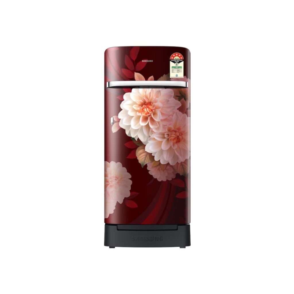 Samsung 189 L 5 Star Direct Cooling Single Door Refrigerator (RR21H2H25BR, Begonia Red)