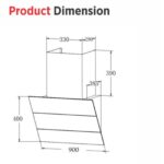 Carysil Ciaz 90 cm Kitchen Chimney