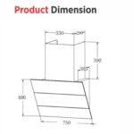 Carysil Ciaz 75 cm Kitchen Chimney - Image 2