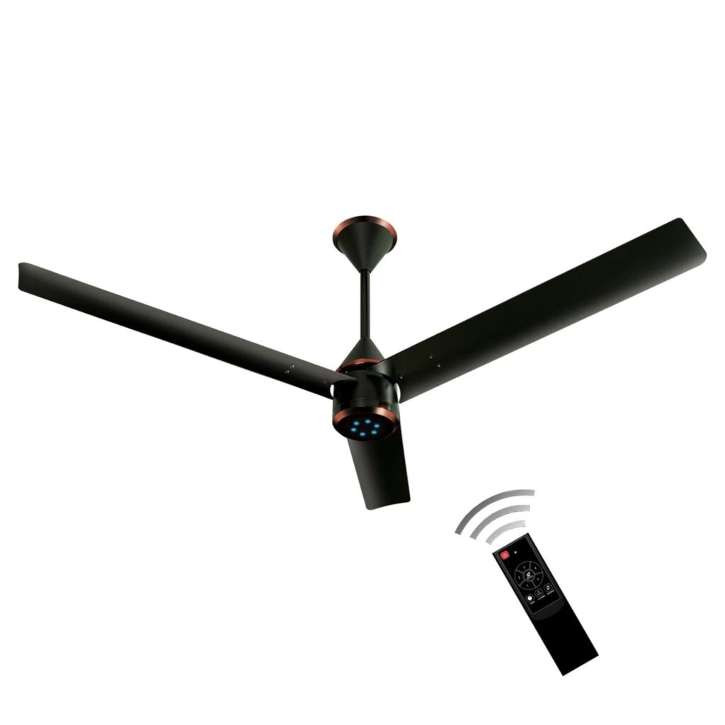 Luker Size Zero Crown BLDC Fan 32W Ceiling Fan( Black Copper Finish)