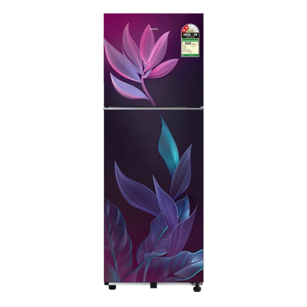 Samsung 236 L 2 Star Convertible Double Door Refrigerator (RT40H28U2PR, Paradise Bloom Purple)