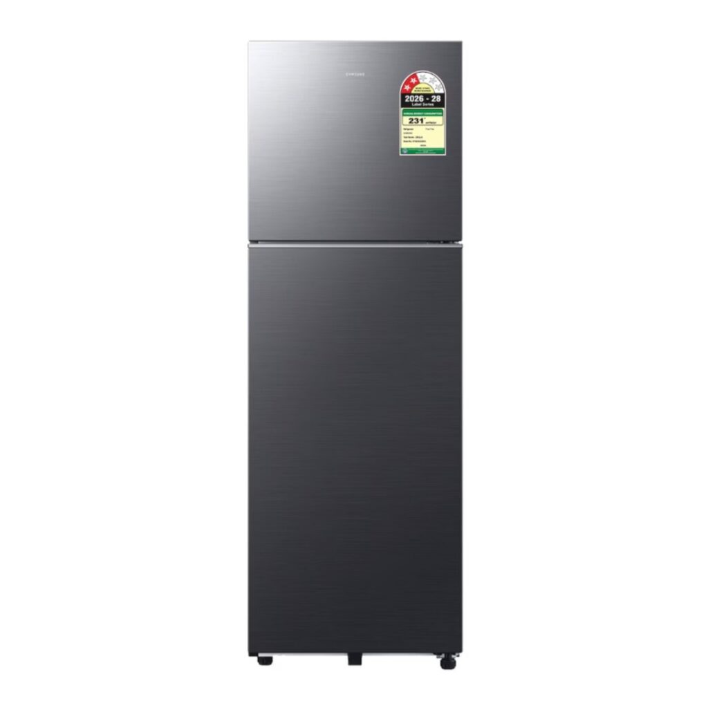 Samsung 256 L 2 Star Convertible Double Door Refrigerator (RT40H30U2K, Luxe Black)