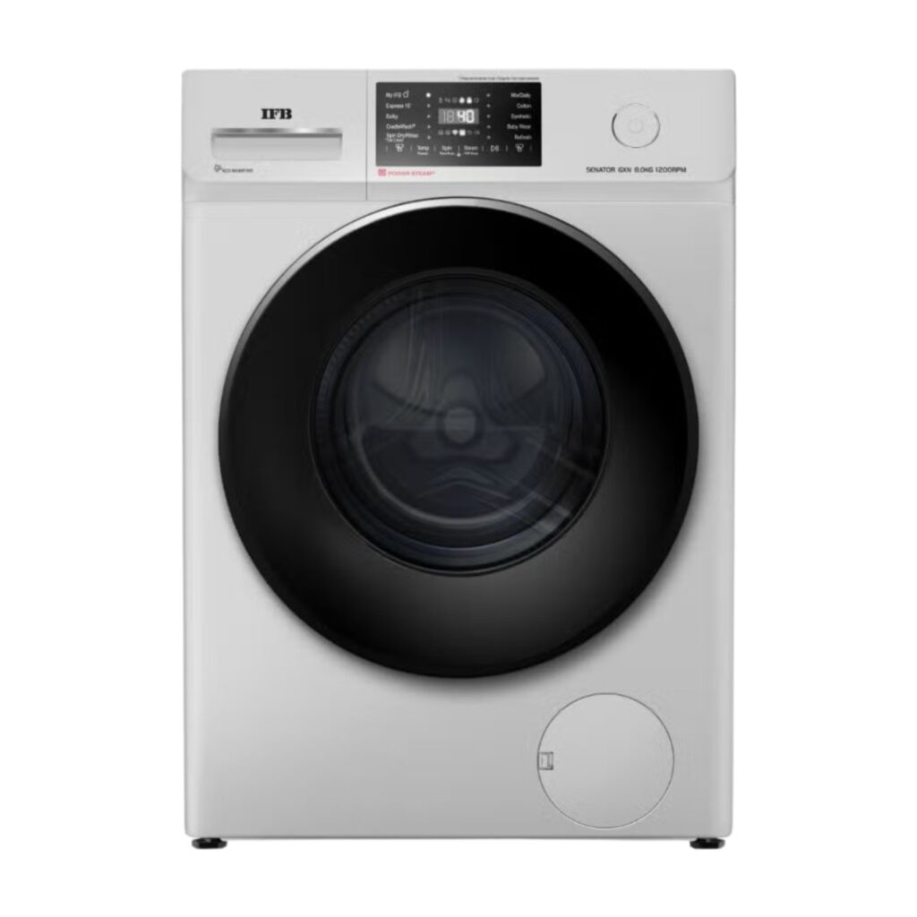 IFB 8 kg 5 Star Fully Automatic Front Load Washing Machine with Eco Inverter, RPM 1200 (Senator GXN 8012 CMS, Grey)