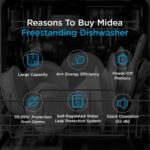 Midea 13 Place Setting Freestanding Dishwasher, iOT Enabled (MDWPF1301(SS)-WG, Silver) - Image 5