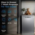 Midea 13 Place Setting Freestanding Dishwasher, iOT Enabled (MDWPF1301(SS)-WG, Silver) - Image 4
