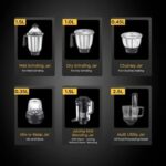 Prestige Endura Pro 1000 Watt Multi Functional Mixer Grinder With 6 Jars with Food Processing Attachments - Image 4