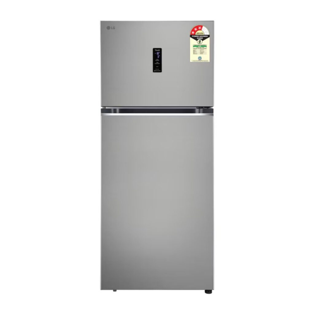 LG 398L 3 Star Convertible Double Door Refrigerator,Smart Diagnosis (GLT4036TVPZ, Shiny Steel)