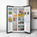 Toshiba 563 L Frost Free Side by Side Refrigerator (GR-RS696WE-PMI(06), Morandi Grey) - Image 3