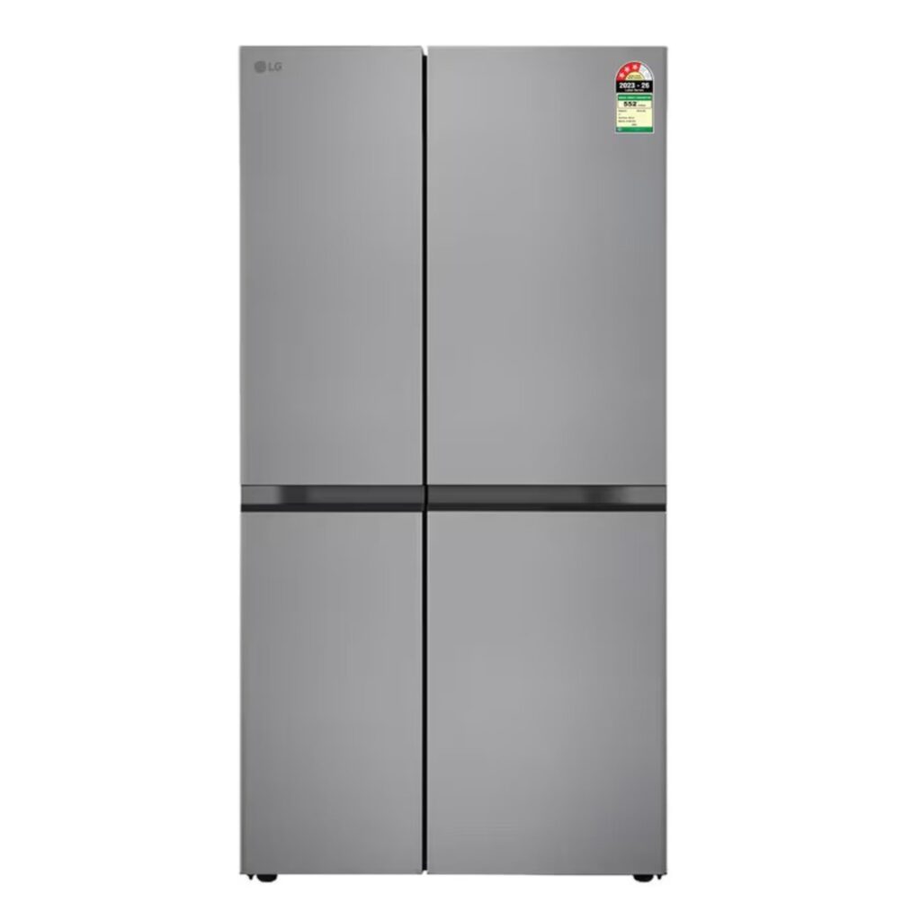 LG 650L 3 Star Convertible Side-by-Side Refrigerator, Multi-Air Flow, Smart Diagnosis (GL-B257JPZ3, Shiny Steel)