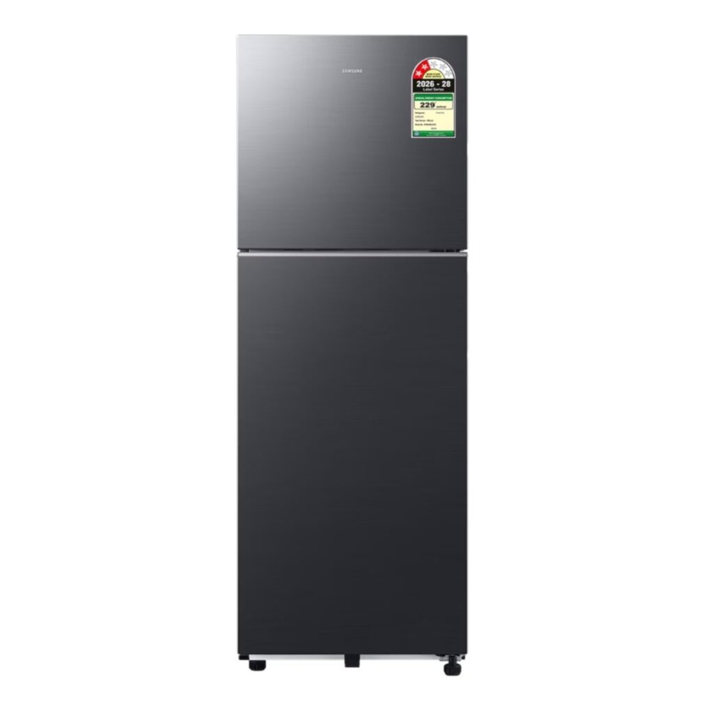 Samsung 236 L 2 Star Frost Free Double Door Refrigerator with Bespoke AI (RT80H28U2F, Black Doi)