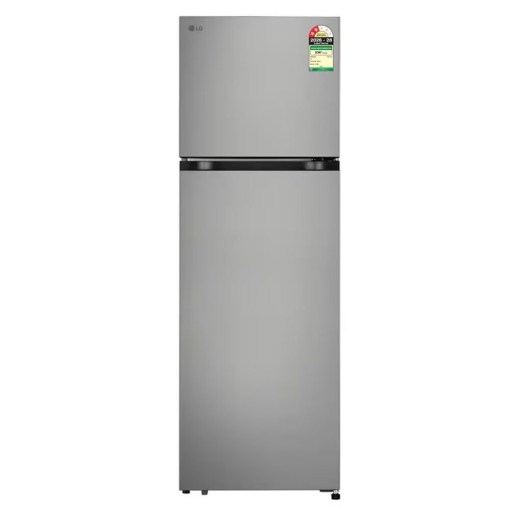 LG 276L 2 Star Convertible Double Door Refrigerator, Auto Smart Connect, Smart Inverter Compressor (GLT2826XWPZ, Shiny Steel)